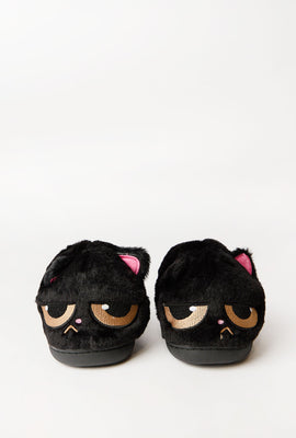 Moody Cat 3D Plush Slippers