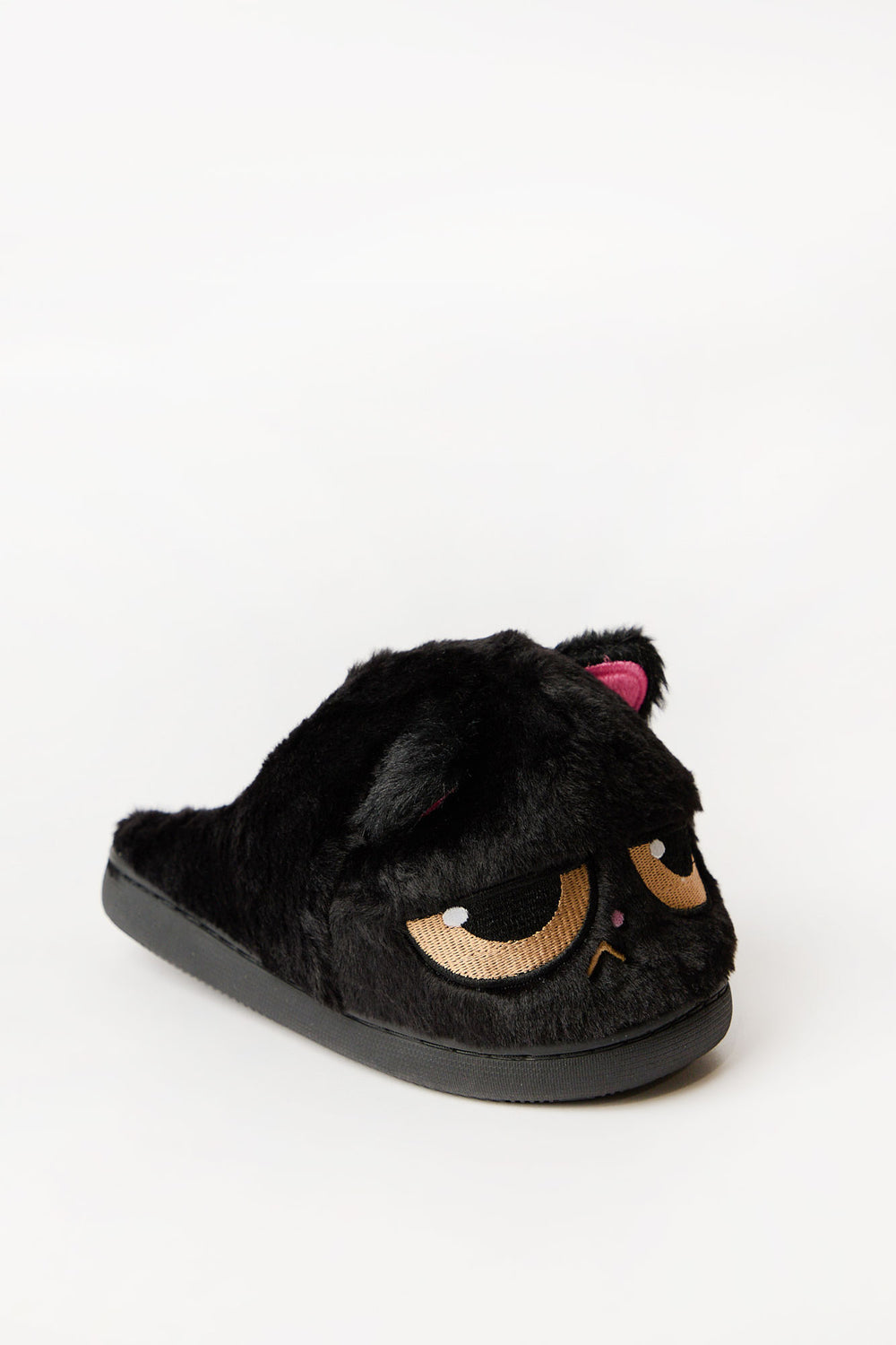 Pantoufles à motif de chat à l'allure sombre 3D Pantoufles à motif de chat à l'allure sombre 3D