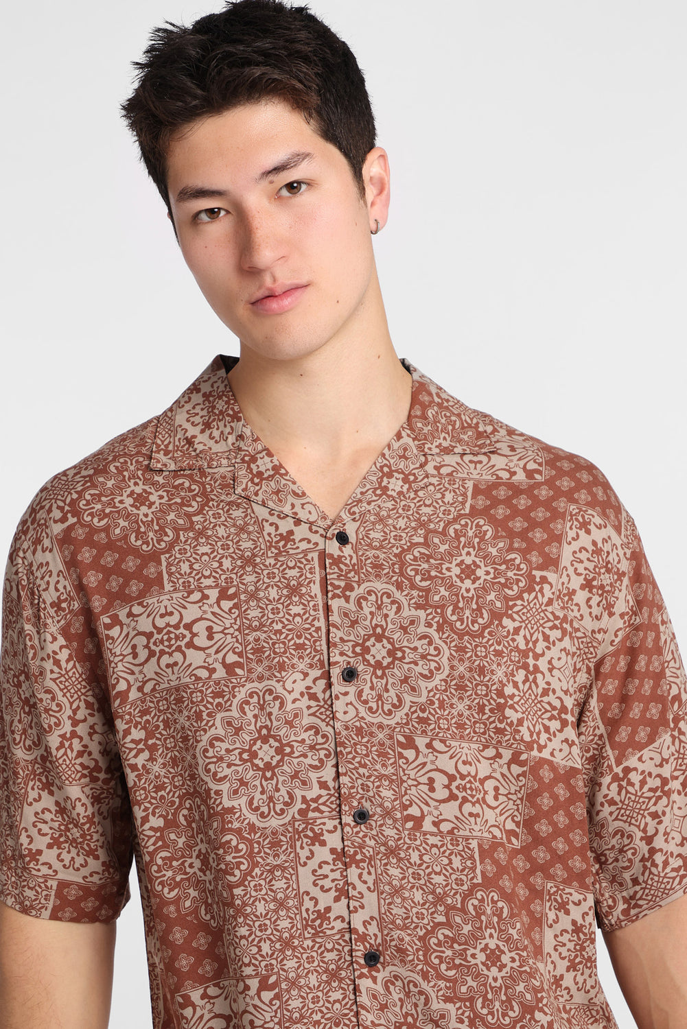Bandana Print Short Sleeve Button-Up Shirt Bandana Print Short Sleeve Button-Up Shirt