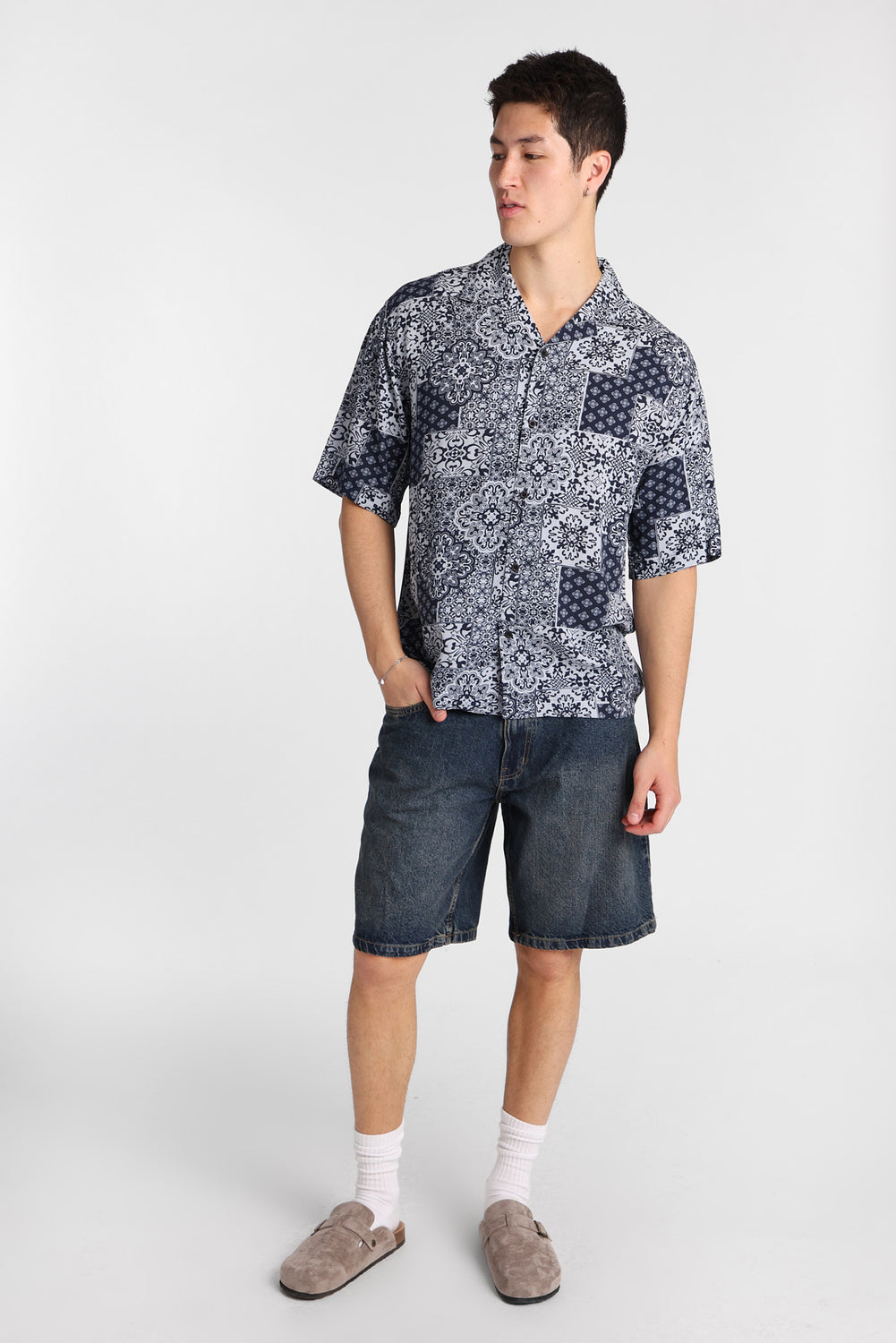 Bandana Print Short Sleeve Button-Up Shirt Bandana Print Short Sleeve Button-Up Shirt