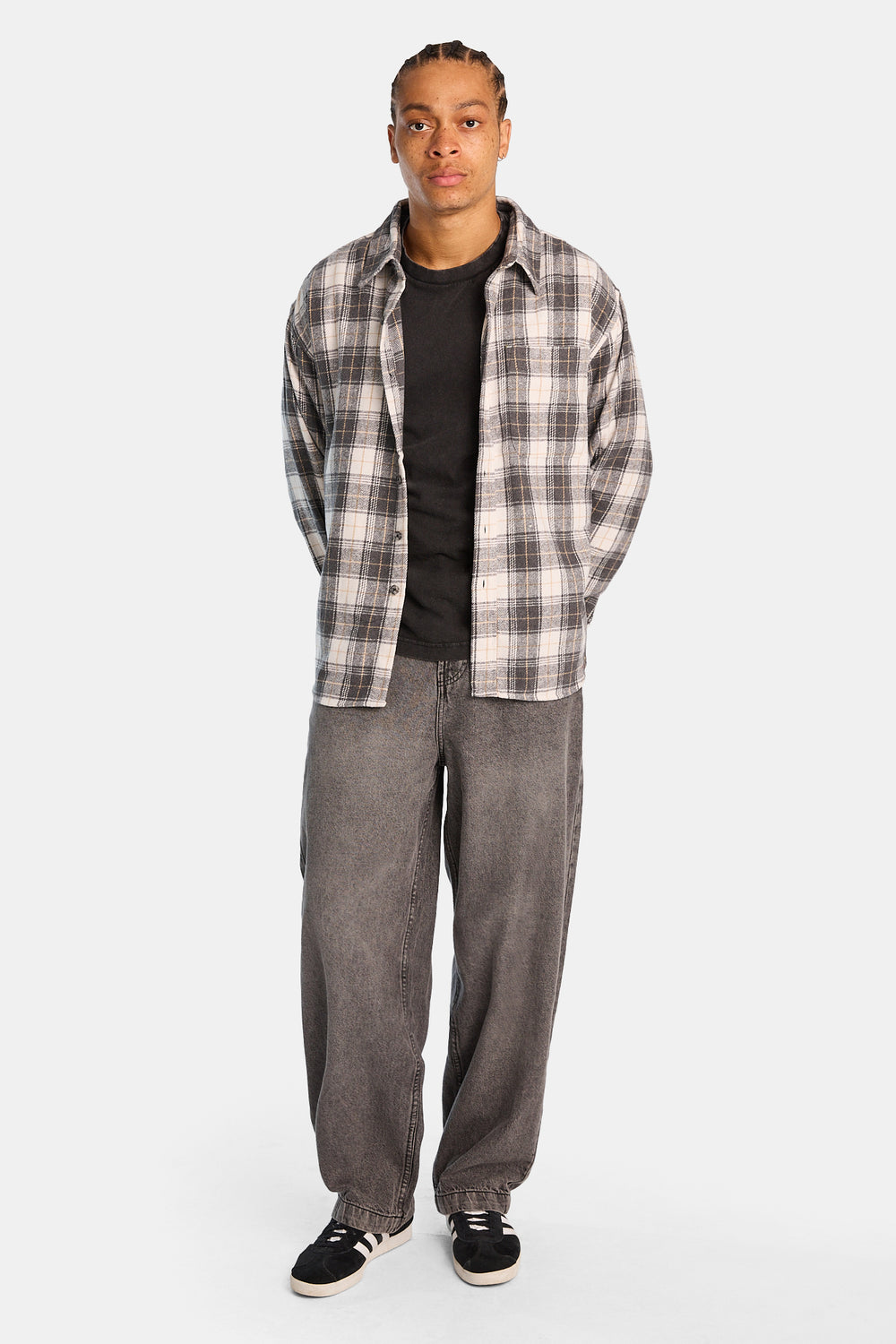 Plaid Button-Up Relaxed Shirt Plaid Button-Up Relaxed Shirt