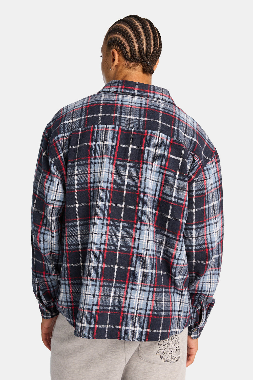 Plaid Button-Up Relaxed Shirt Plaid Button-Up Relaxed Shirt