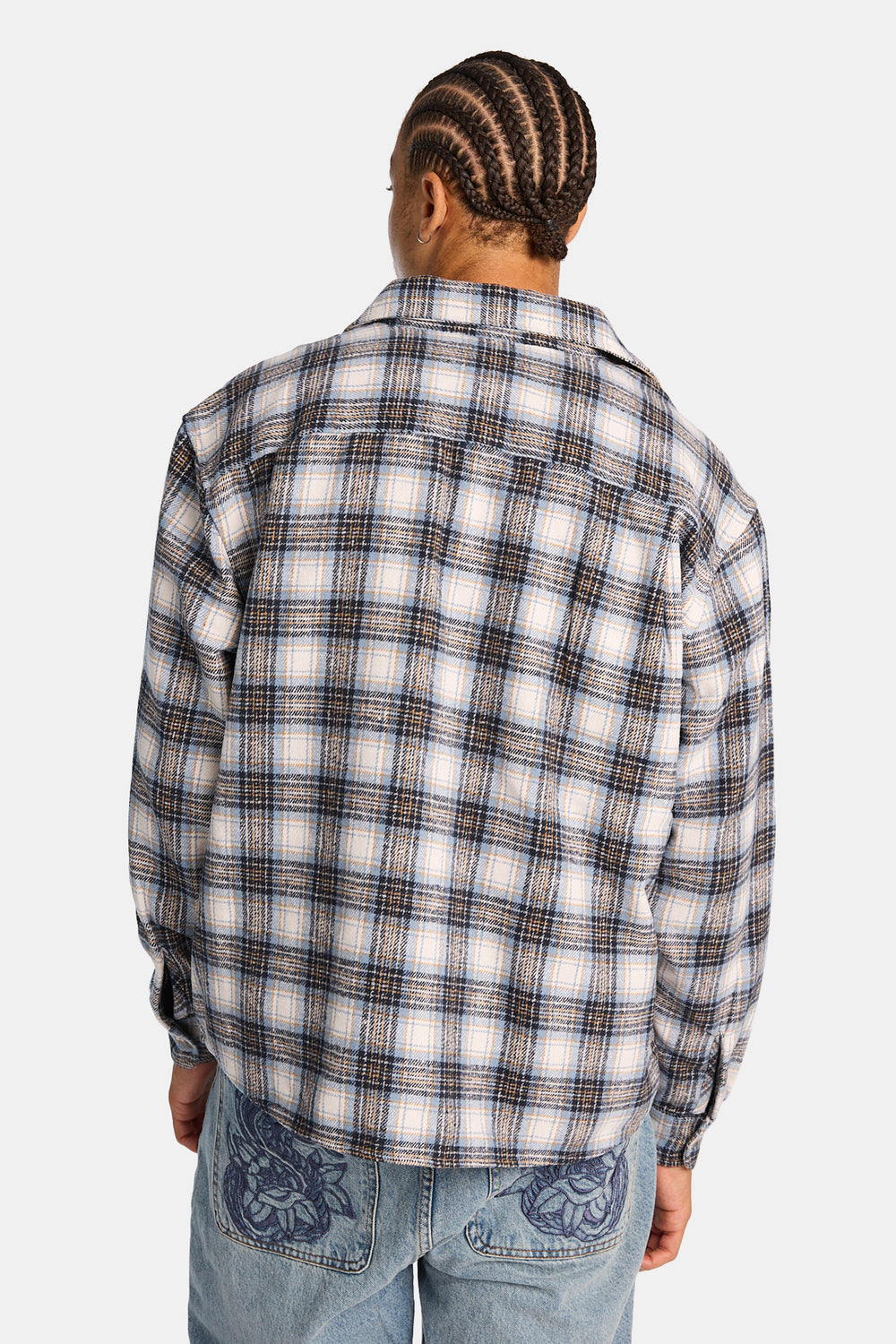 Chemise décontractée à carreaux boutonnée Chemise décontractée à carreaux boutonnée