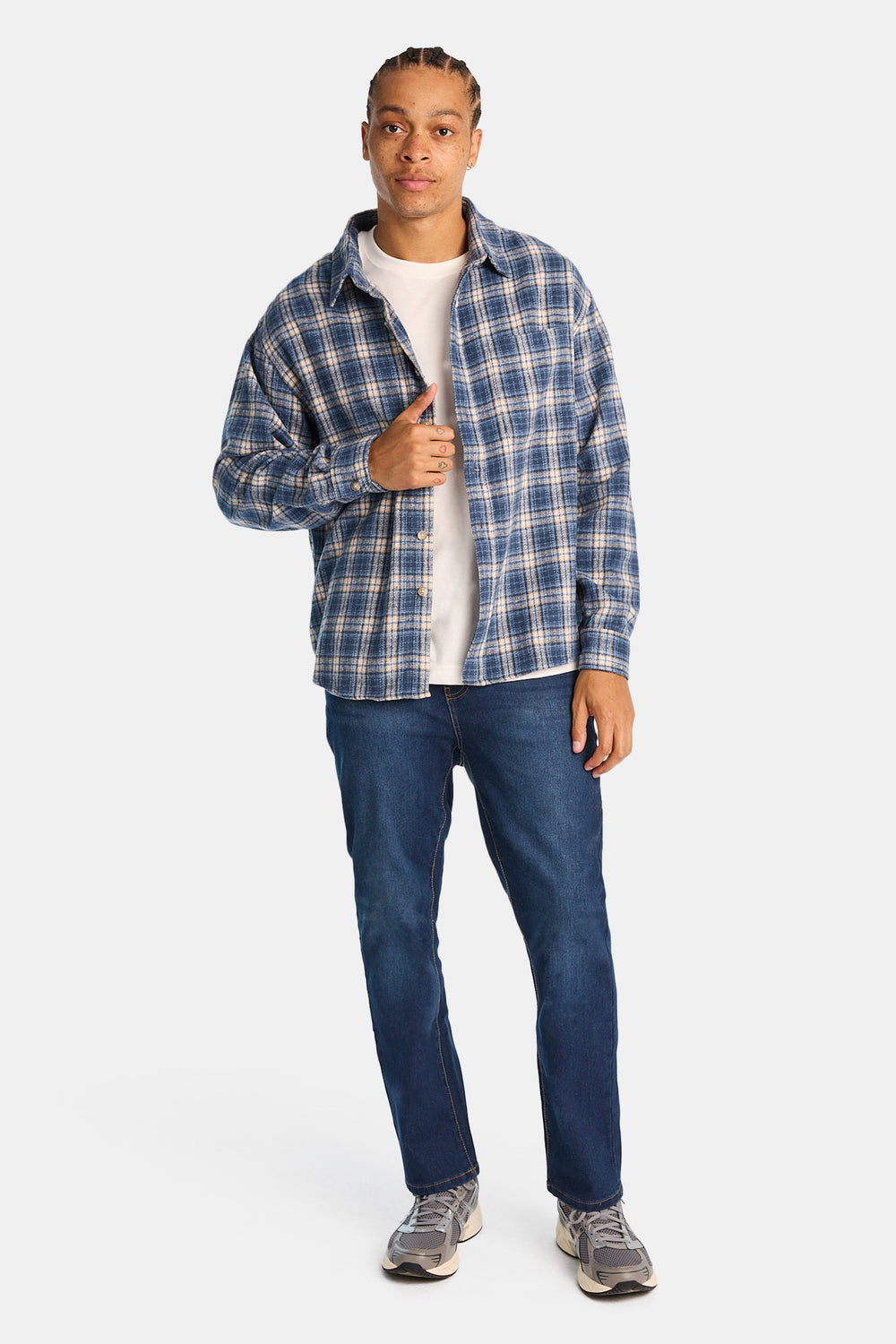 Plaid Button-Up Relaxed Shirt Plaid Button-Up Relaxed Shirt