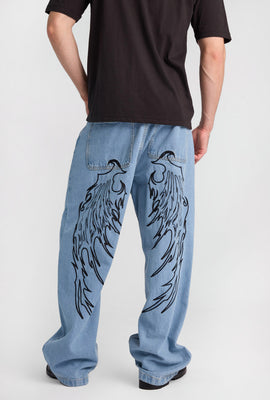 Arsenic Embroidered Ultra-Baggy Jeans