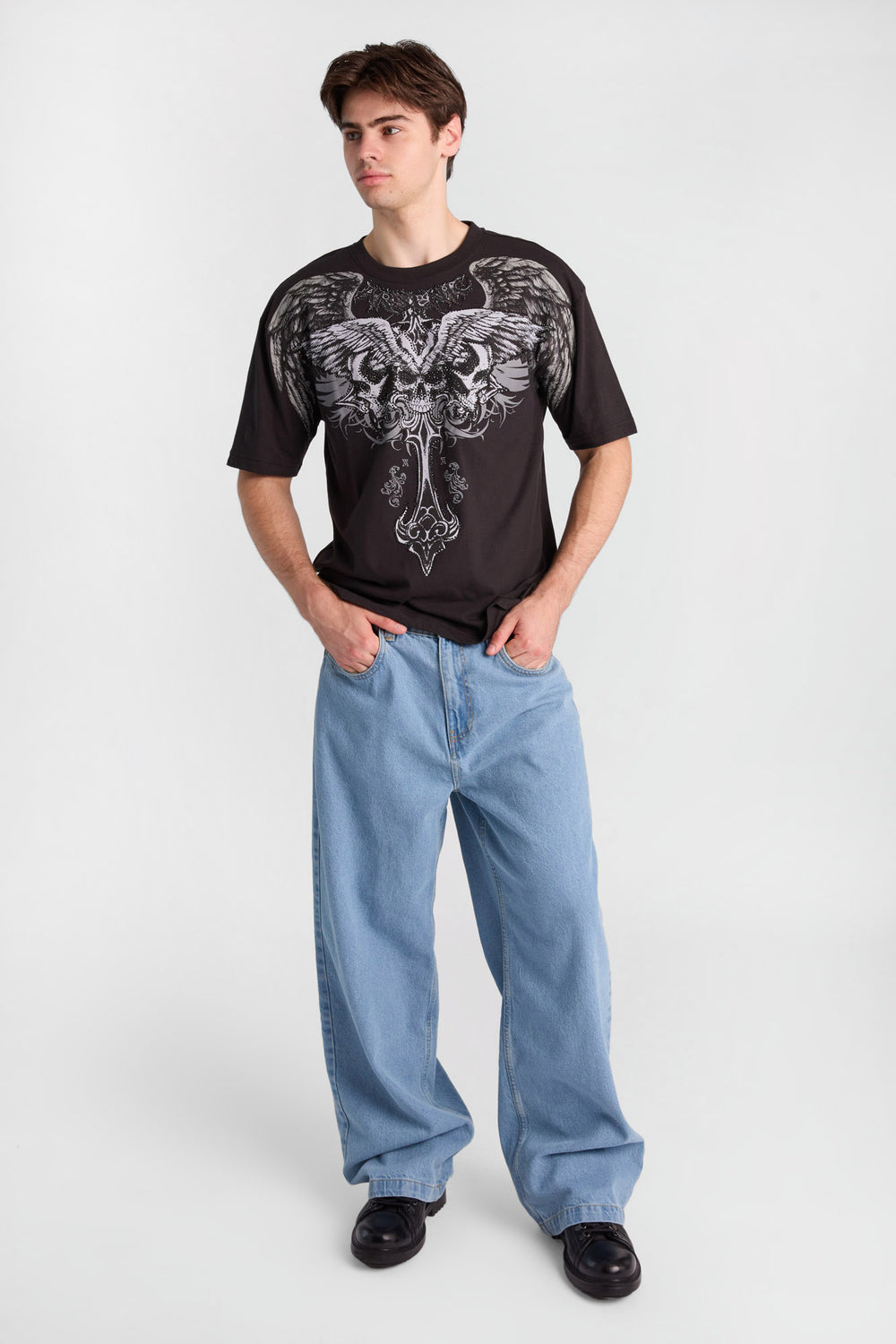 Arsenic Embroidered Ultra-Baggy Jeans Arsenic Embroidered Ultra-Baggy Jeans