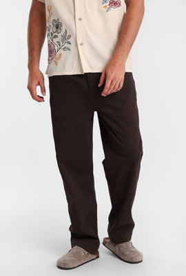 Pantalon ample en sergé plissé