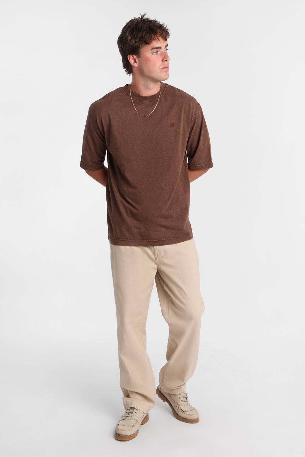 Pantalon ample en sergé plissé Pantalon ample en sergé plissé