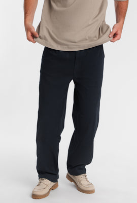 Pantalon ample en sergé plissé