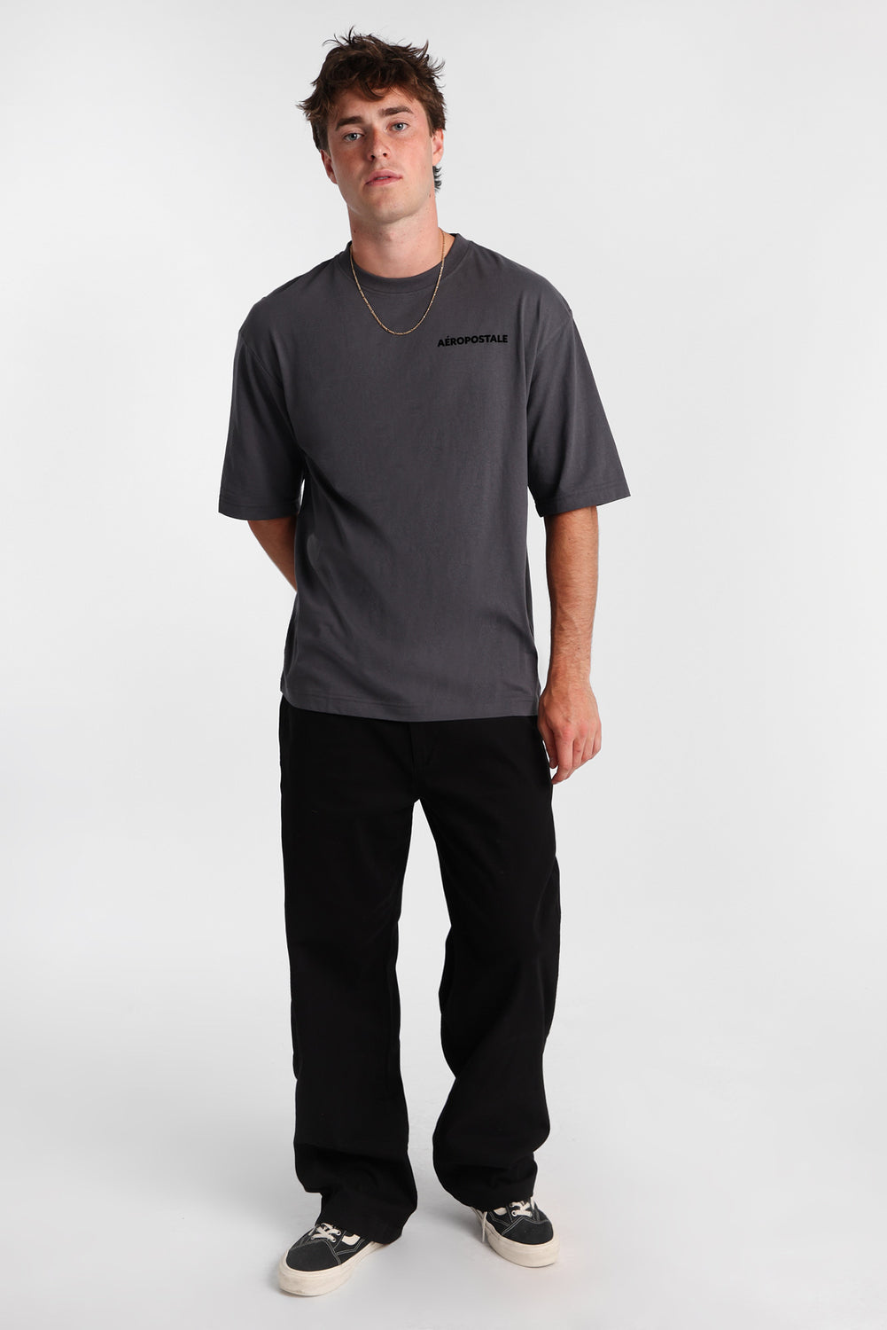 Pantalon ample en sergé Pantalon ample en sergé