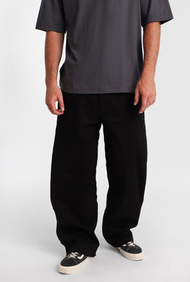 Pantalon ample et surdimensionné en sergé