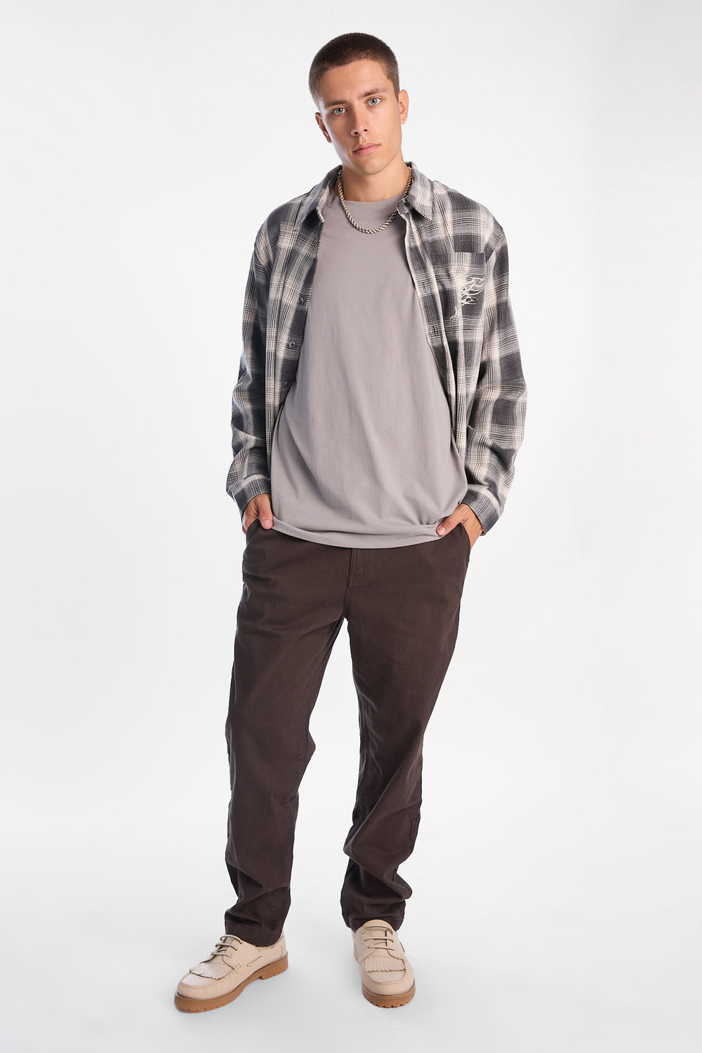 Pantalon décontracté en sergé Pantalon décontracté en sergé
