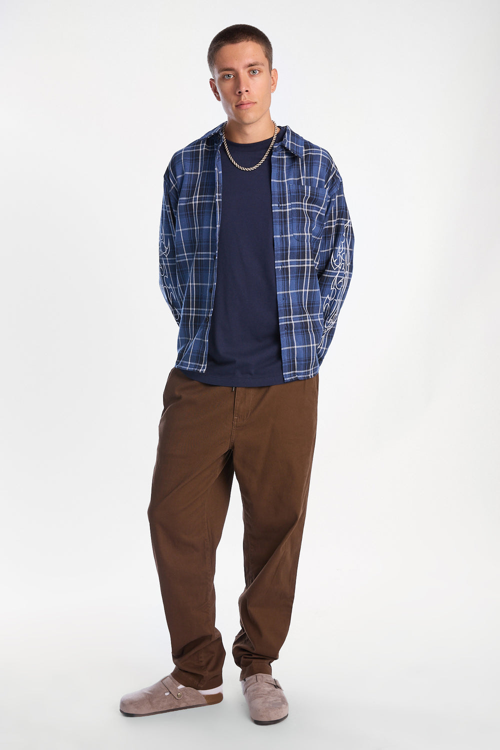 Pantalon décontracté en sergé Pantalon décontracté en sergé