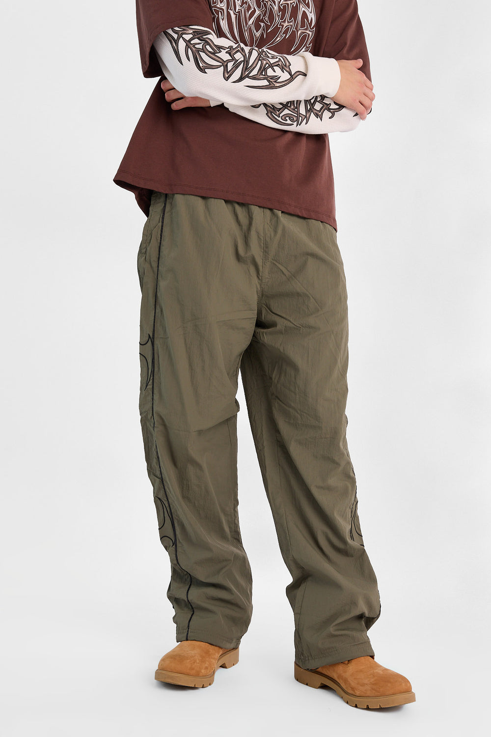 Pantalon de survêtement en nylon ample Arsenic Pantalon de survêtement en nylon ample Arsenic