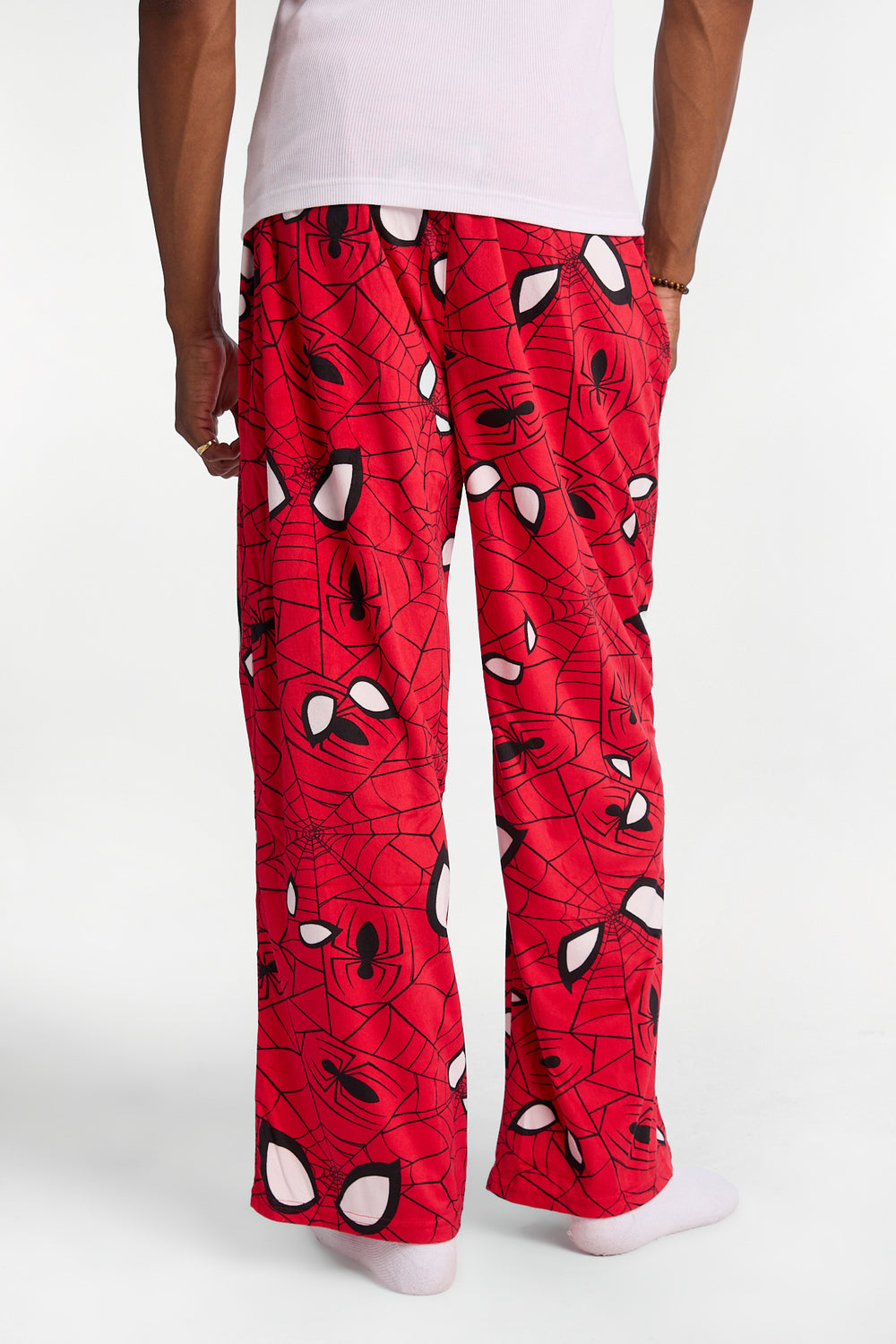 Pantalon pyjama en molleton soyeux imprimé Spider-Man Pantalon pyjama en molleton soyeux imprimé Spider-Man