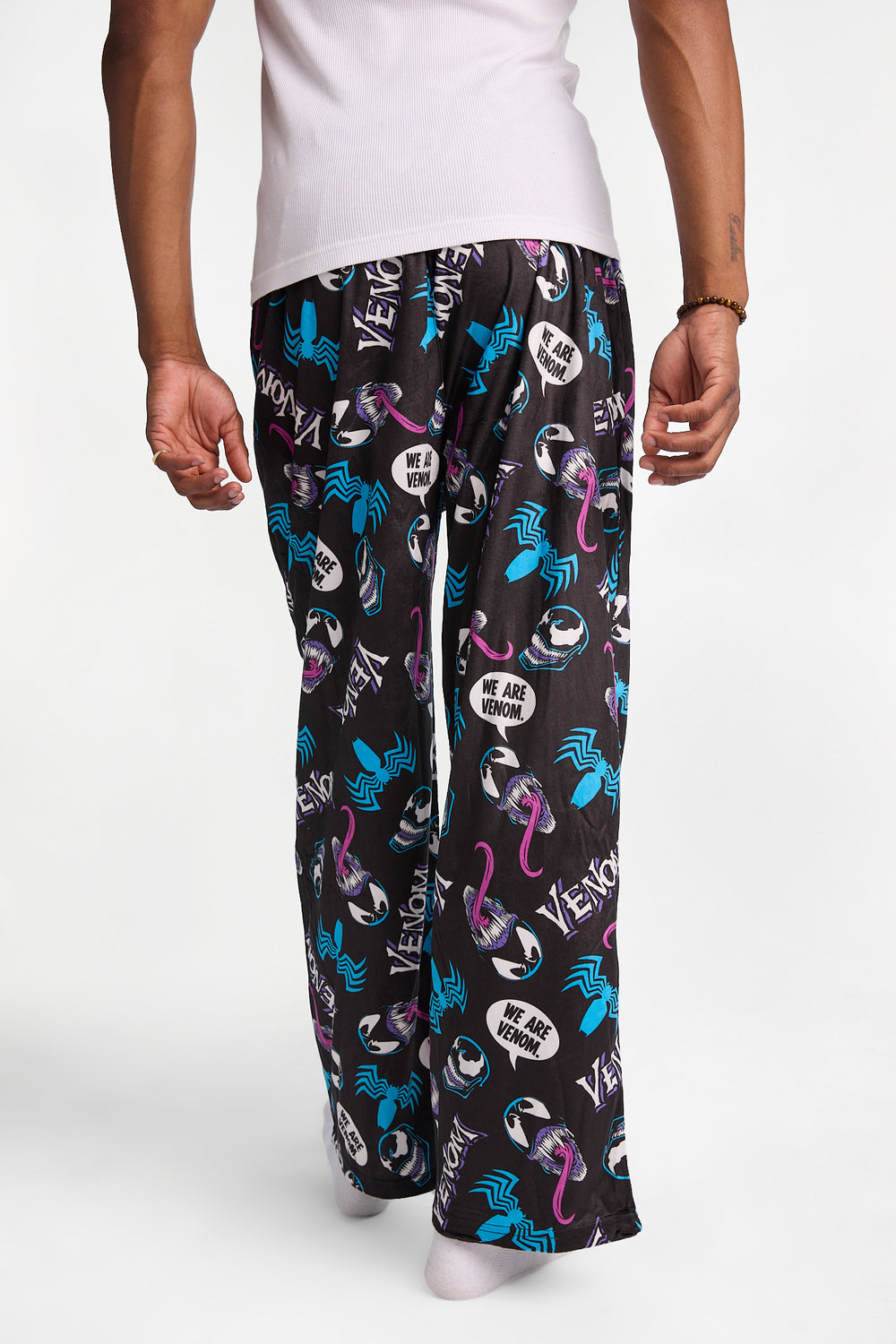 Pantalon pyjama en molleton soyeux imprimé Venom Pantalon pyjama en molleton soyeux imprimé Venom
