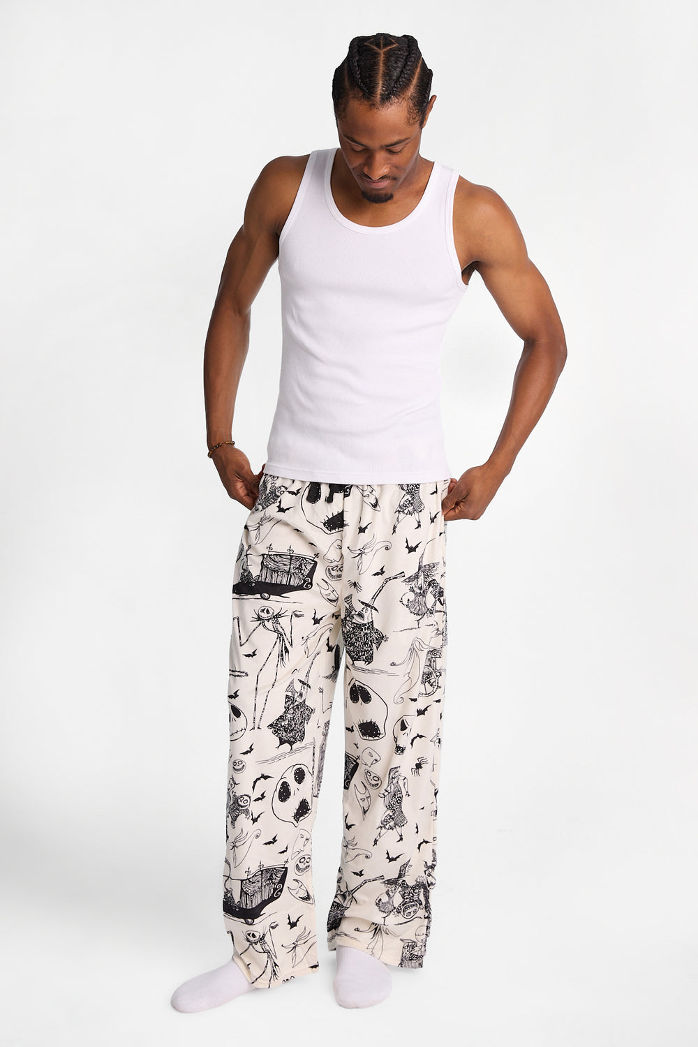 Pantalon pyjama en molleton soyeux imprimé L'Étrange Noël de Monsieur Jack Pantalon pyjama en molleton soyeux imprimé L'Étrange Noël de Monsieur Jack