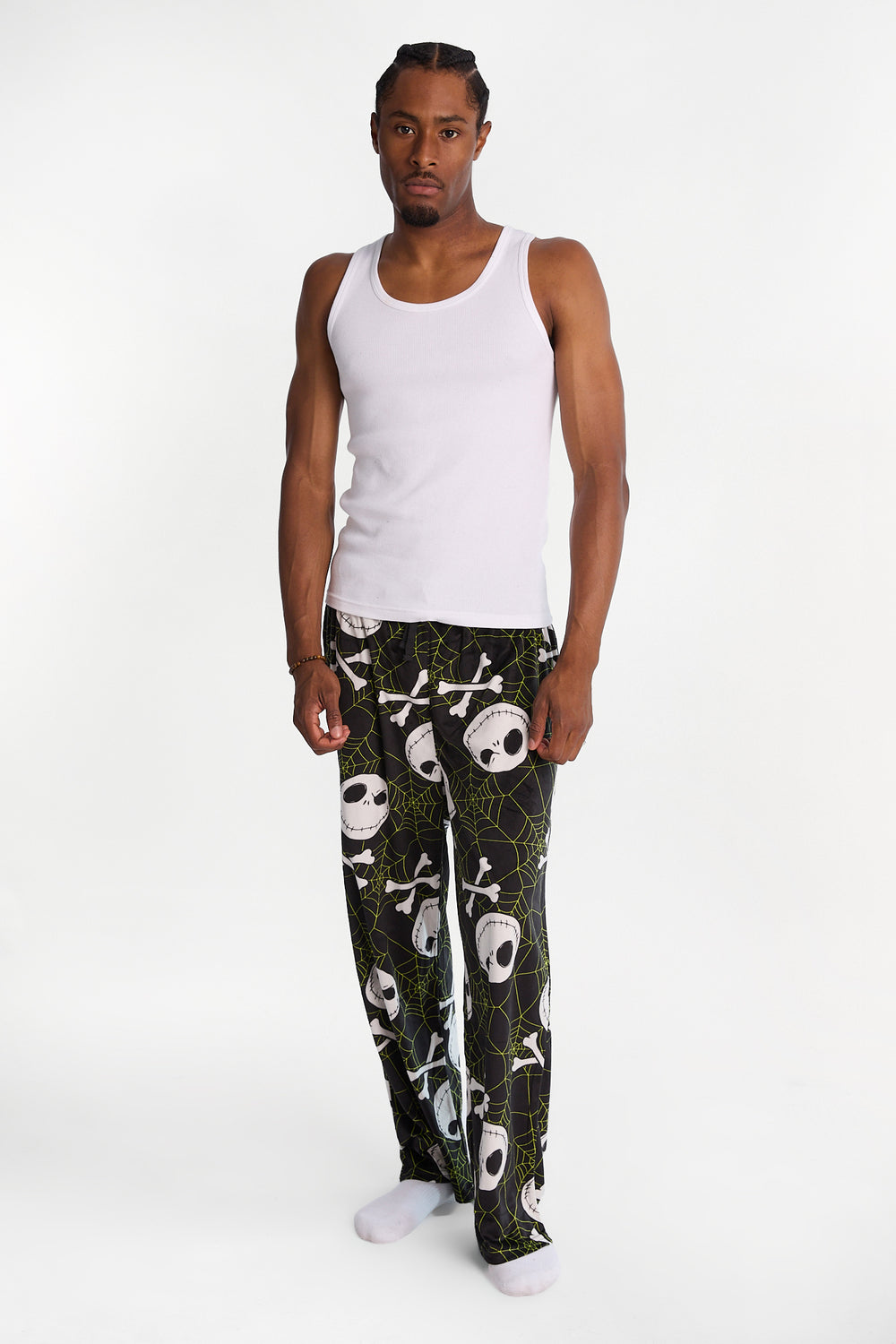 Pantalon pyjama en molleton soyeux imprimé L'Étrange Noël de Monsieur Jack Pantalon pyjama en molleton soyeux imprimé L'Étrange Noël de Monsieur Jack