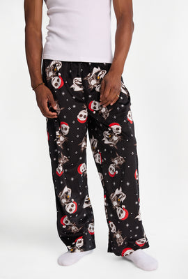 Pantalon pyjama en molleton soyeux imprimé L'Étrange Noël de Monsieur Jack