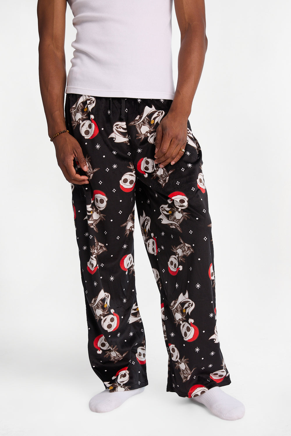 Pantalon pyjama en molleton soyeux imprimé L'Étrange Noël de Monsieur Jack Pantalon pyjama en molleton soyeux imprimé L'Étrange Noël de Monsieur Jack