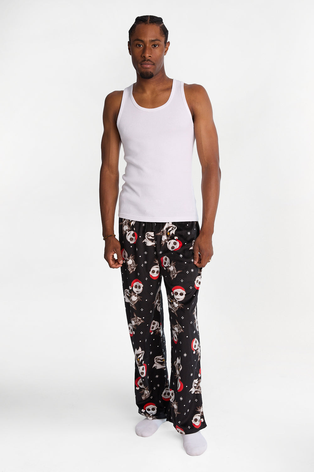 The Nightmare Before Christmas Santa Hat Silky Fleece Pajama Pants The Nightmare Before Christmas Santa Hat Silky Fleece Pajama Pants