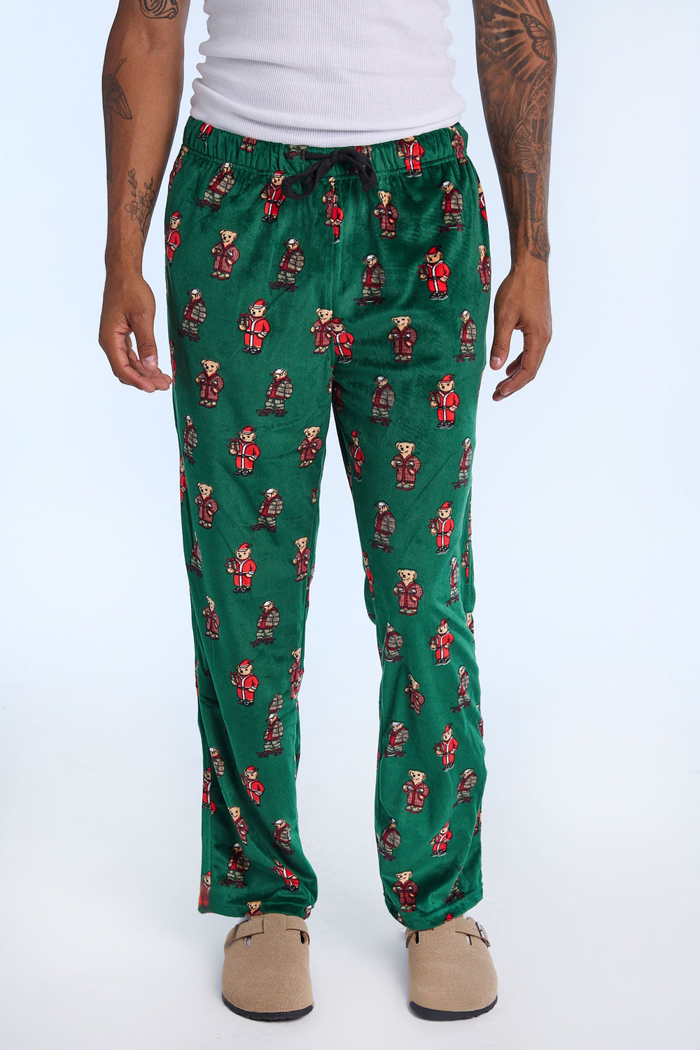 Mens Holiday Bear Plush Pajama Pant Mens Holiday Bear Plush Pajama Pant