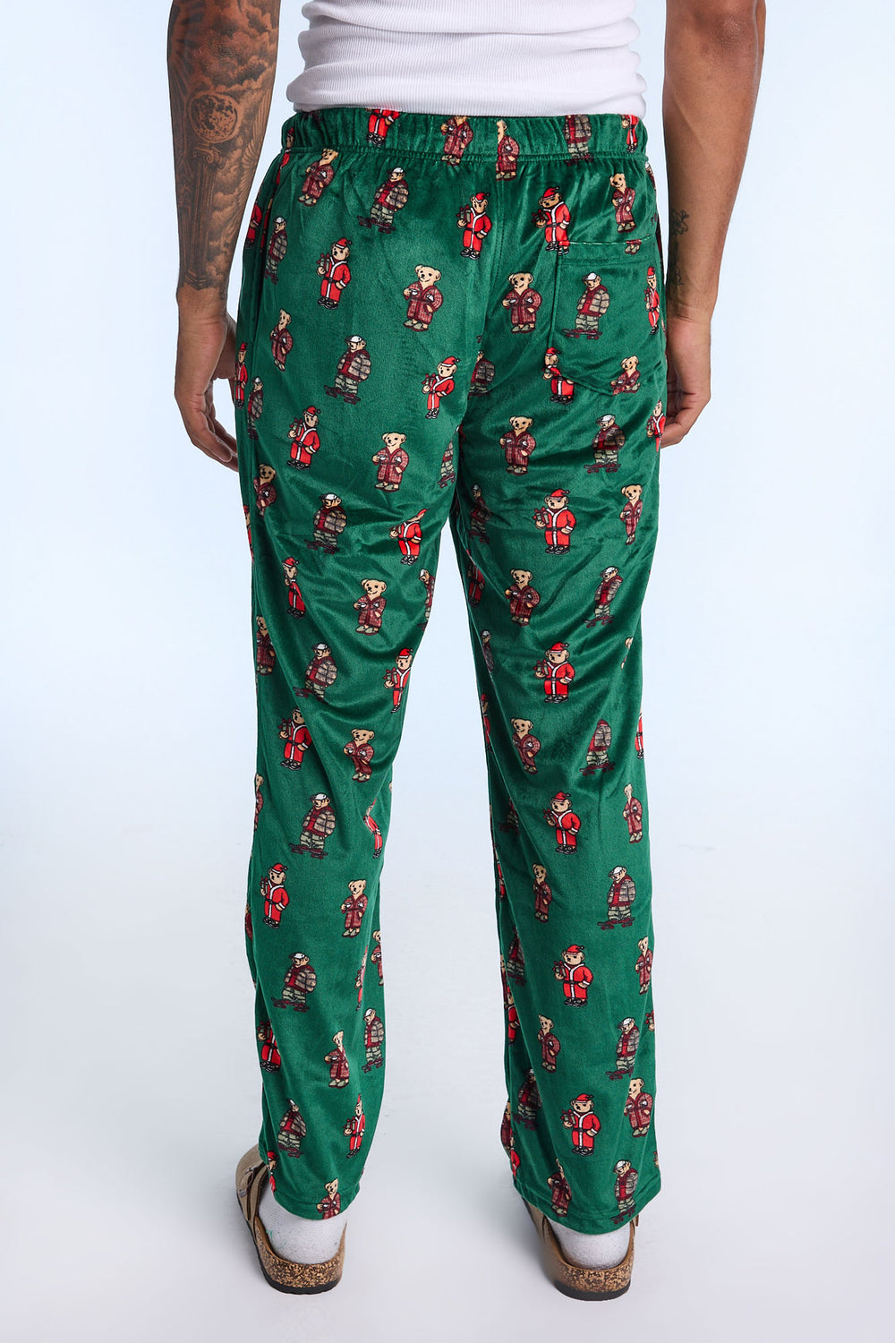 Mens Holiday Bear Plush Pajama Pant Mens Holiday Bear Plush Pajama Pant