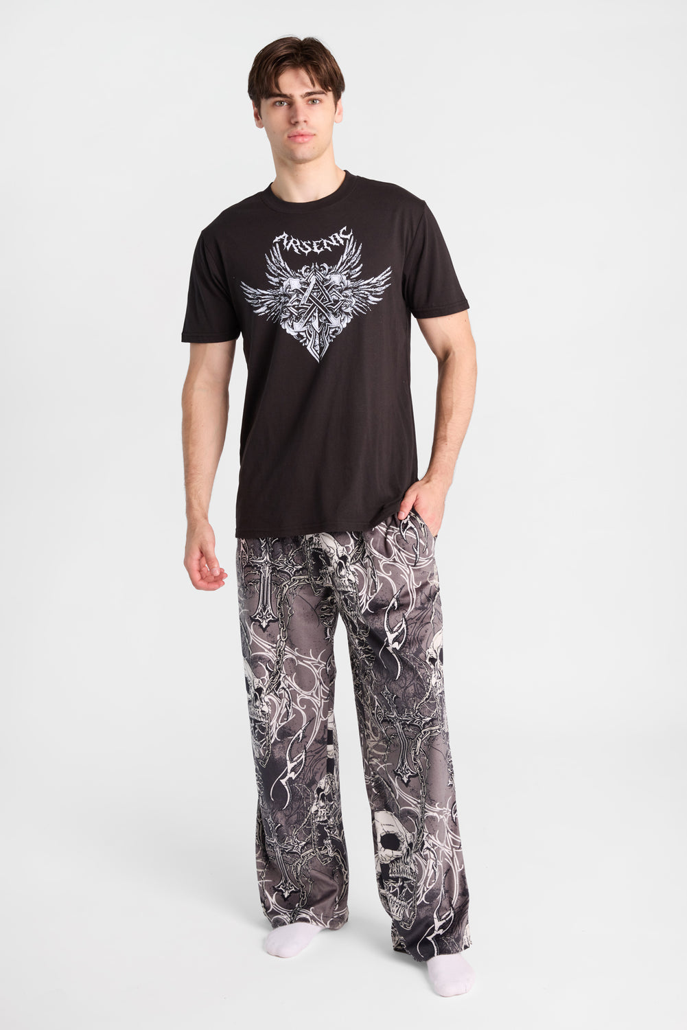 Arsenic Skulls Graphic Pajama Pants Arsenic Skulls Graphic Pajama Pants