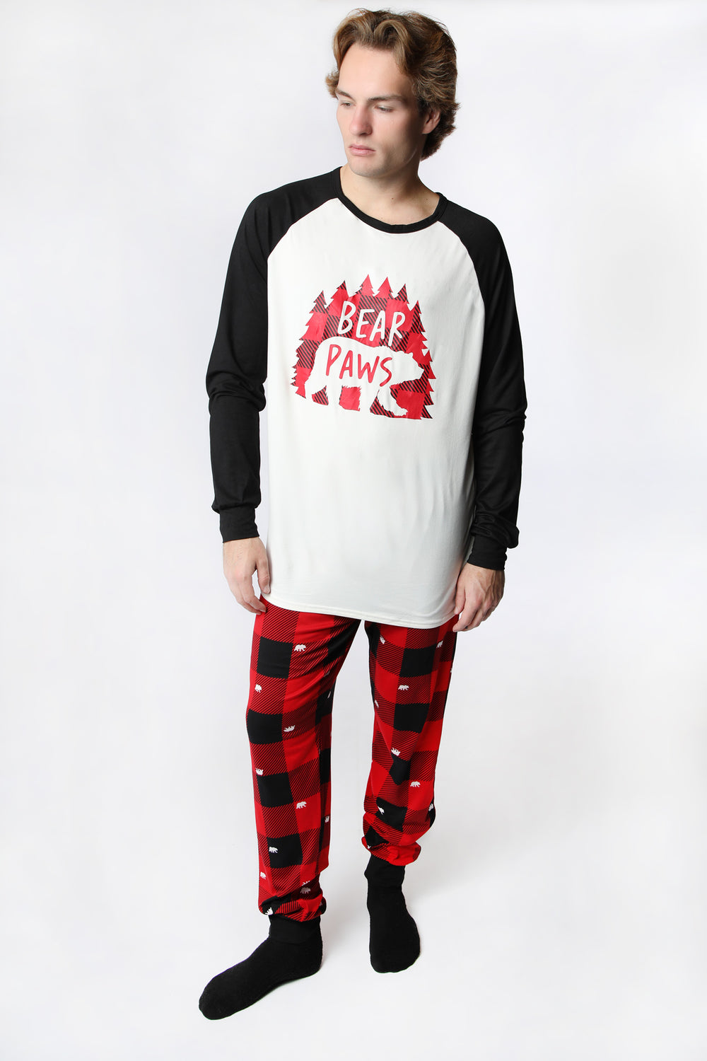 Fammy Jammies Bear Paws 2-Piece Pajama Set Fammy Jammies Bear Paws 2-Piece Pajama Set