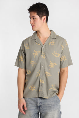 Chemise boutonnée à imprimé floral