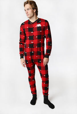 Fammy Jammies Bear Plaid Onesie