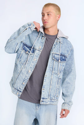 Mens Hooded Denim Jacket