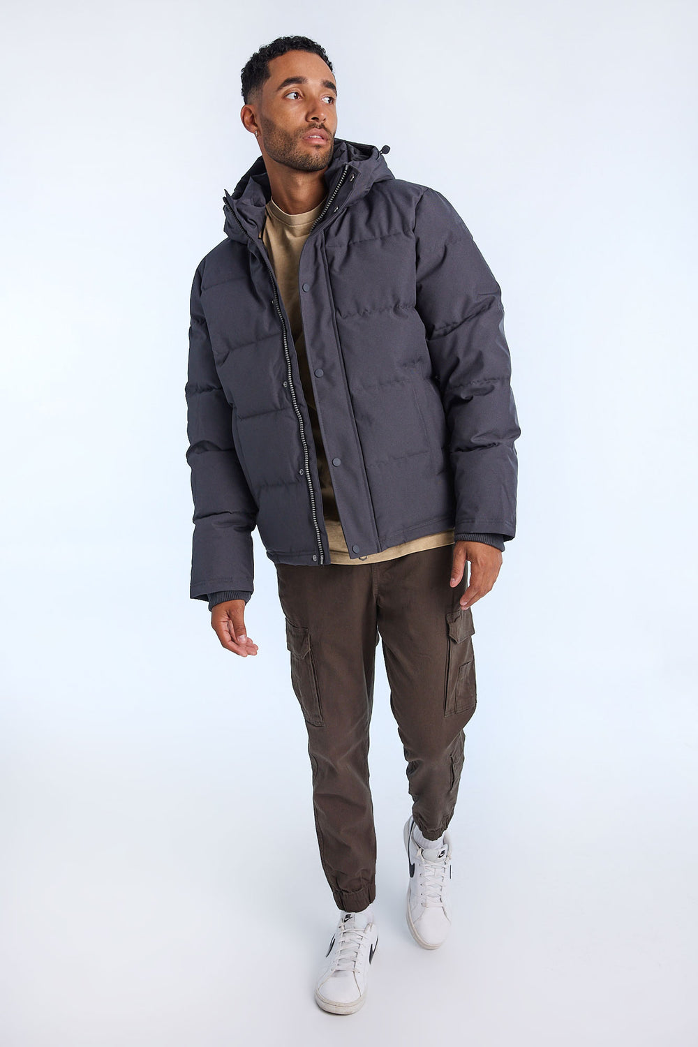 Mens Hooded Puffer Jacket Mens Hooded Puffer Jacket