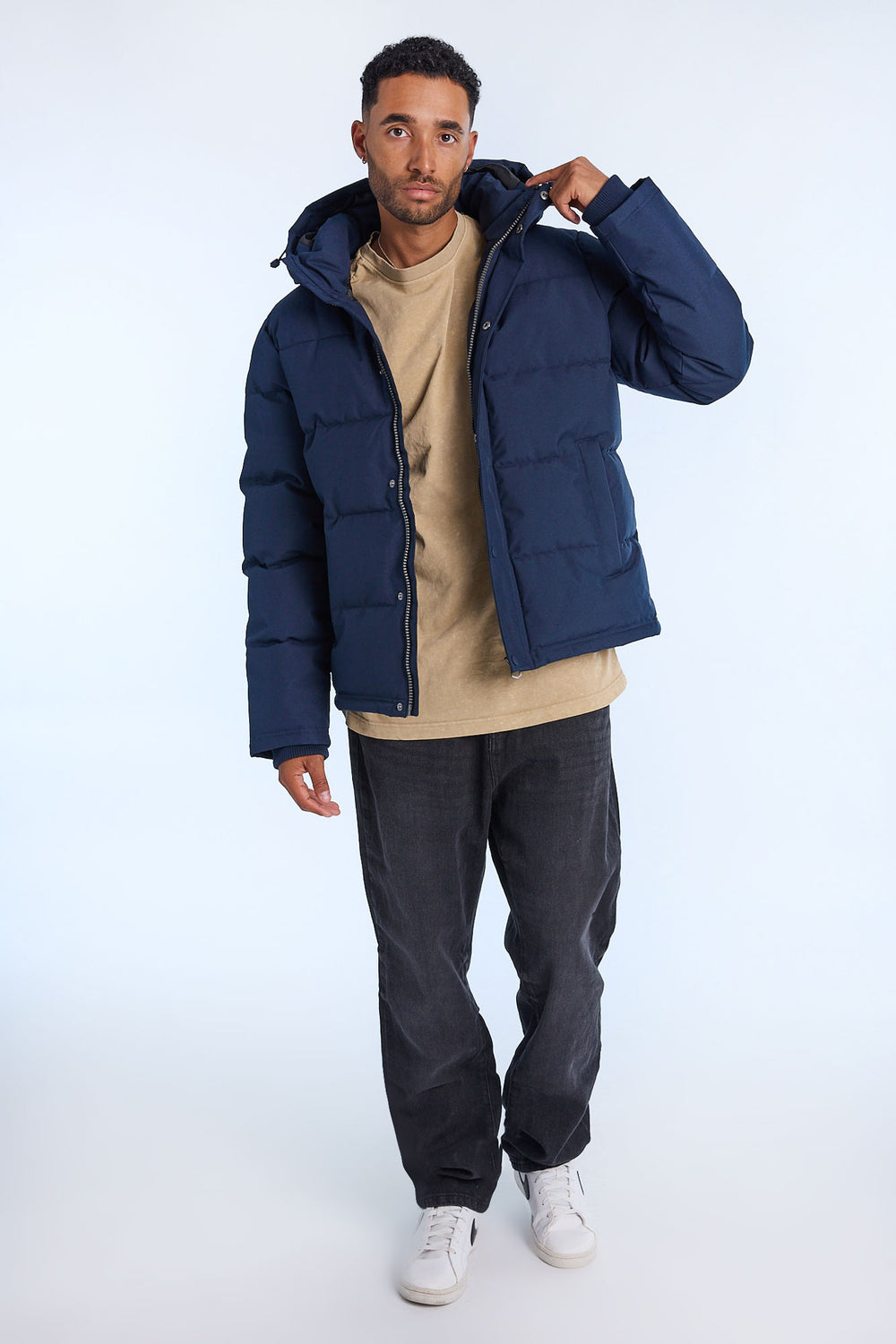 Mens Hooded Puffer Jacket Mens Hooded Puffer Jacket