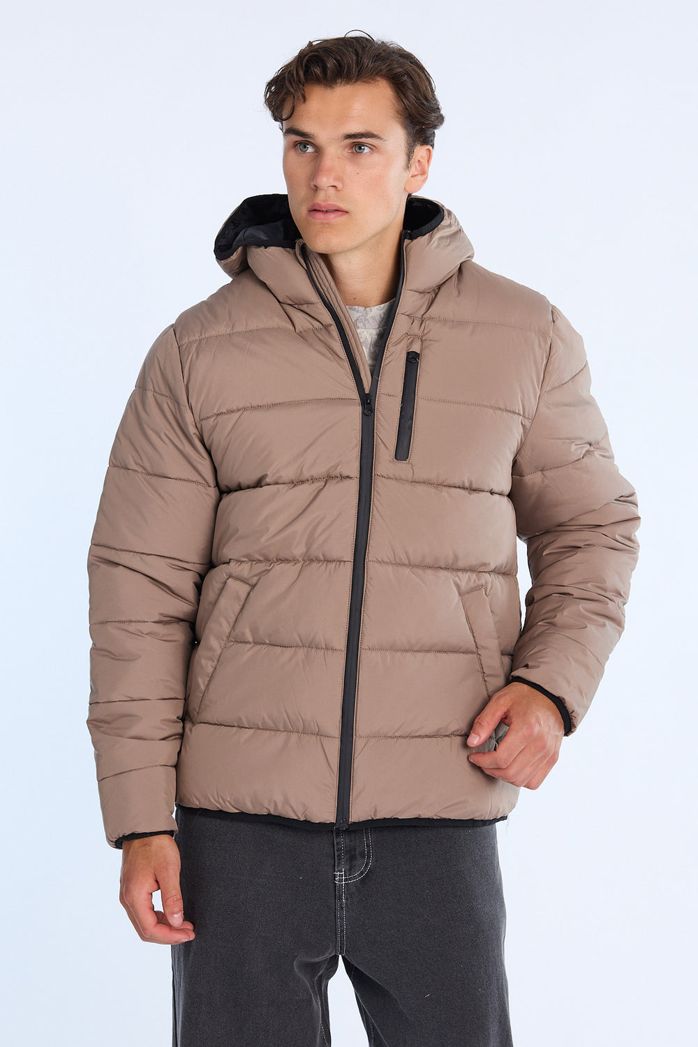Mens Zip-Up Puffer Jacket Mens Zip-Up Puffer Jacket