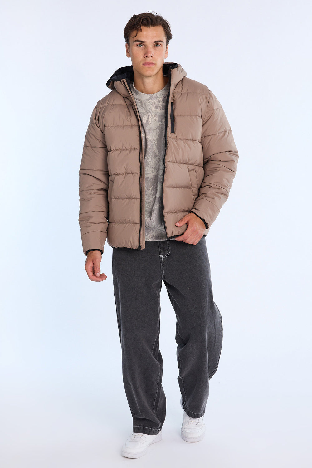 Mens Zip-Up Puffer Jacket Mens Zip-Up Puffer Jacket