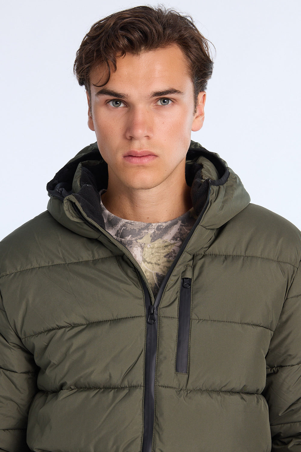 Mens Zip-Up Puffer Jacket Mens Zip-Up Puffer Jacket