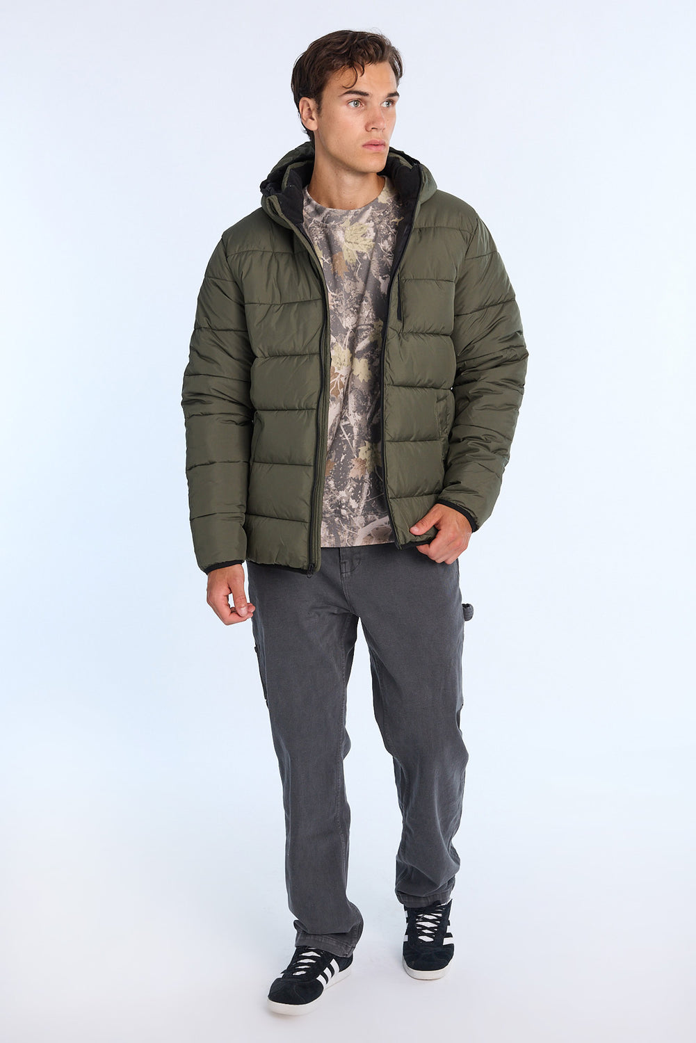 Mens Zip-Up Puffer Jacket Mens Zip-Up Puffer Jacket