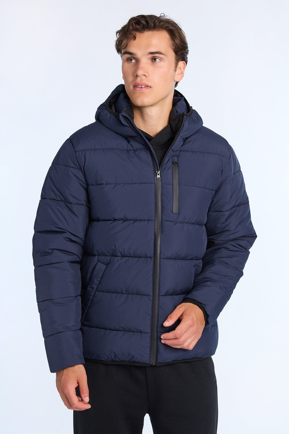 Mens Zip-Up Puffer Jacket Mens Zip-Up Puffer Jacket