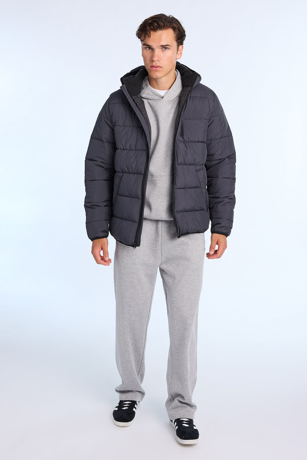 Mens Zip-Up Puffer Jacket Mens Zip-Up Puffer Jacket