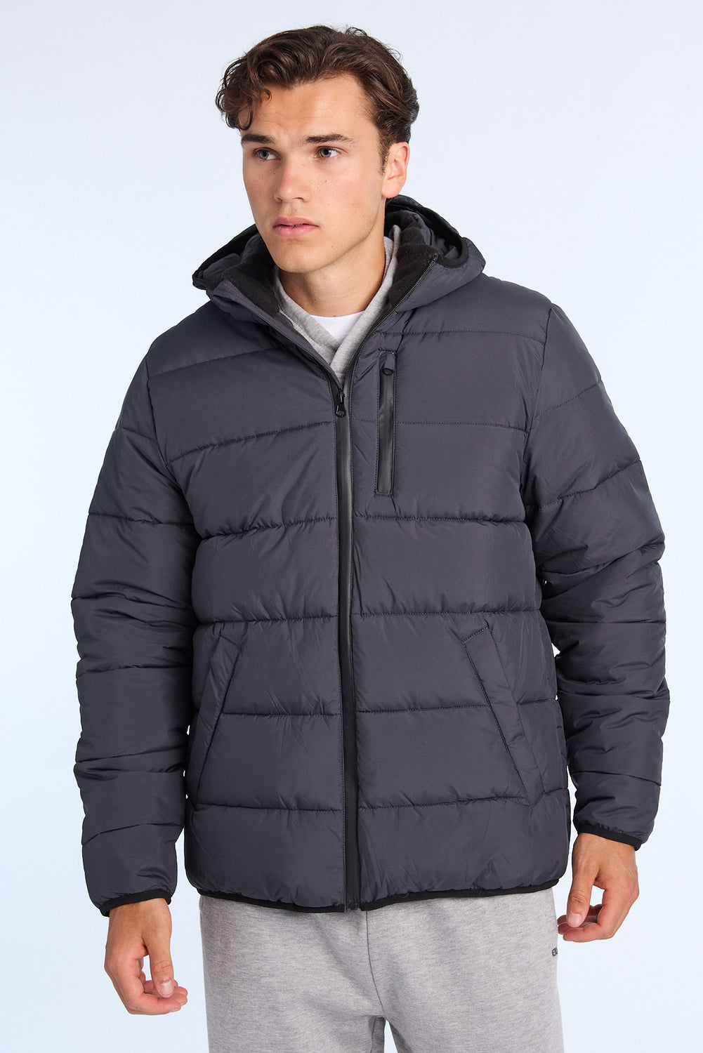 Mens Zip-Up Puffer Jacket Mens Zip-Up Puffer Jacket