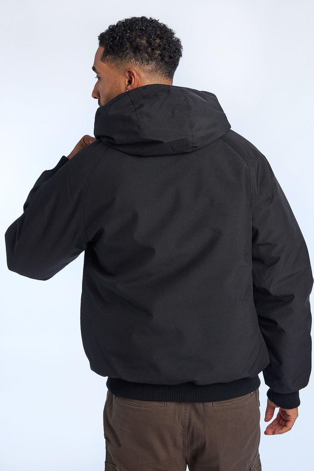 Mens Hooded Raglan Bomber Jacket Mens Hooded Raglan Bomber Jacket