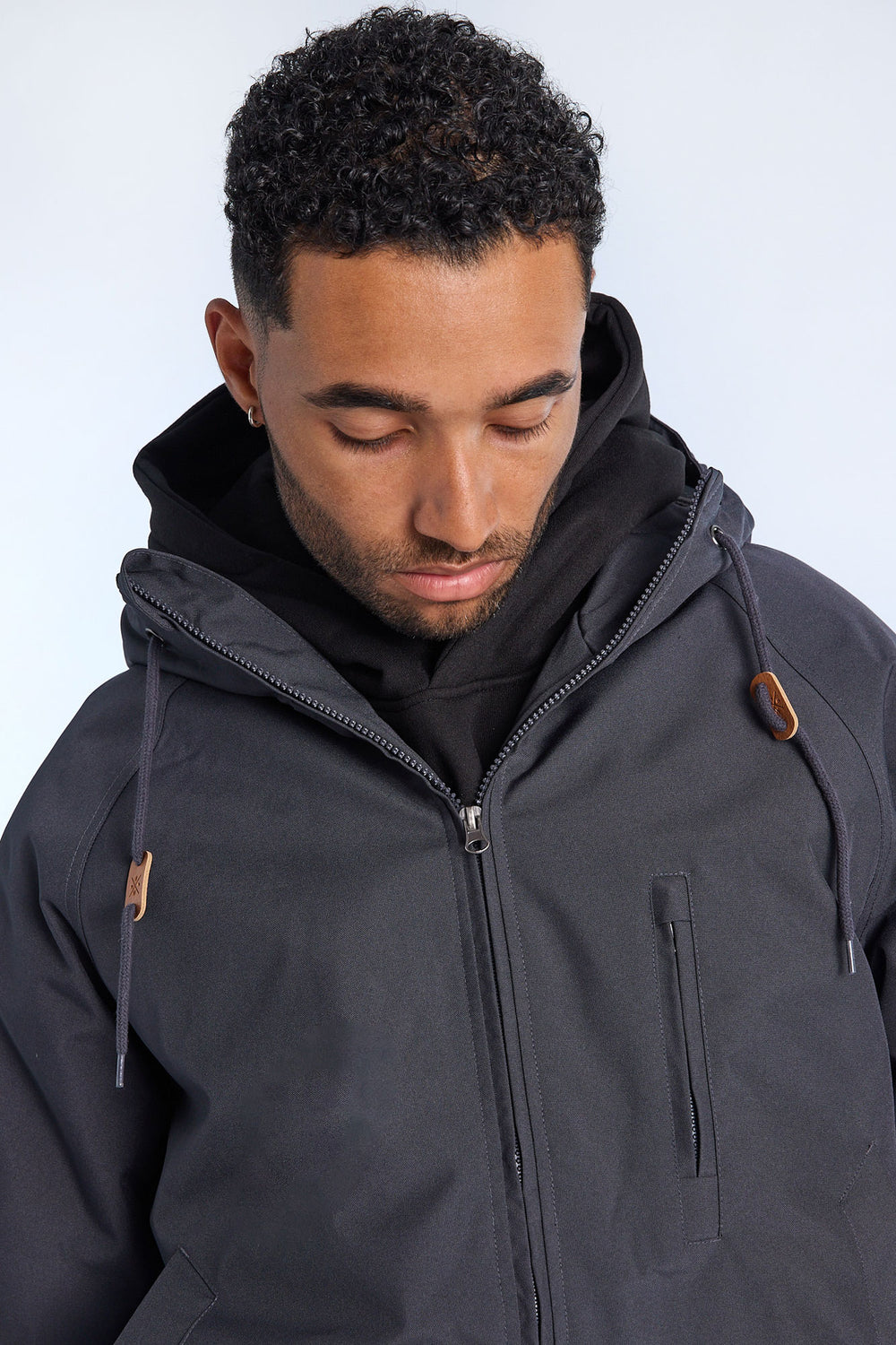 Mens Hooded Raglan Bomber Jacket Mens Hooded Raglan Bomber Jacket