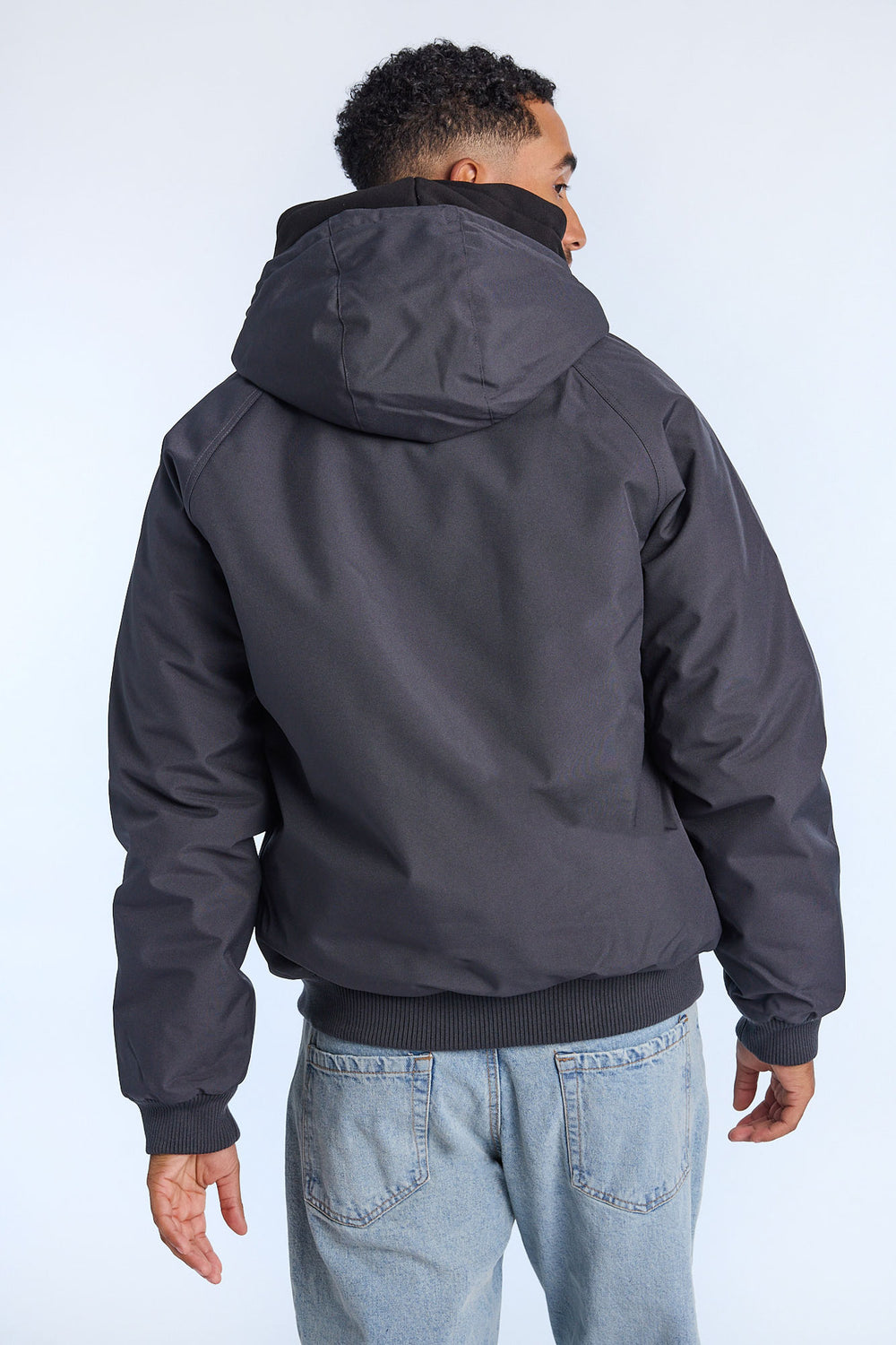 Mens Hooded Raglan Bomber Jacket Mens Hooded Raglan Bomber Jacket