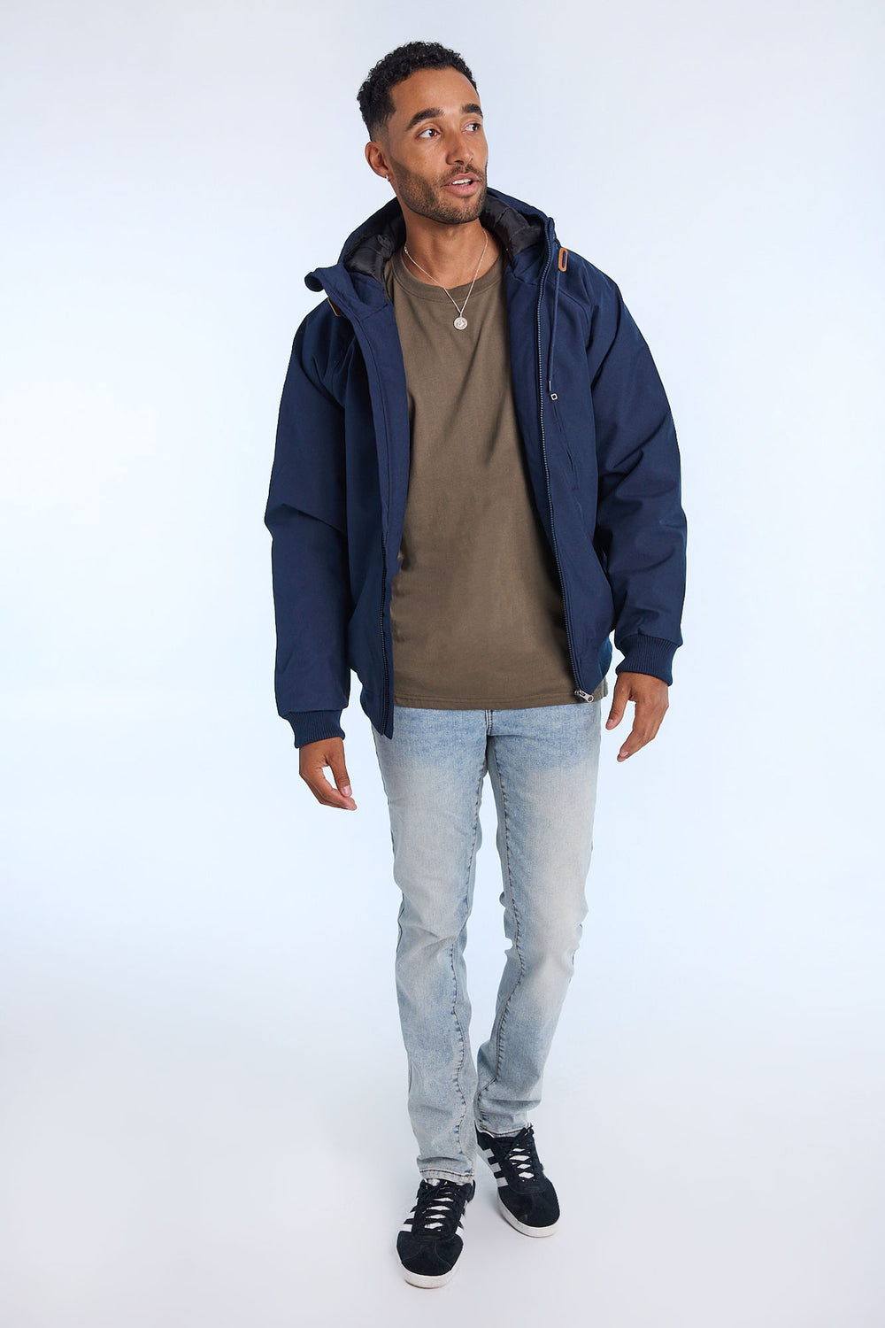 Mens Hooded Raglan Bomber Jacket Mens Hooded Raglan Bomber Jacket