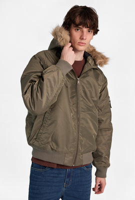 North Western Hooded Bomber Jacket