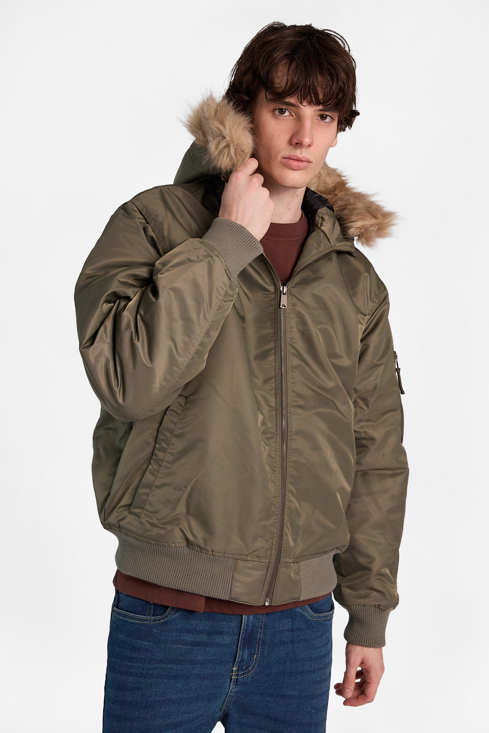 North Western Hooded Bomber Jacket North Western Hooded Bomber Jacket