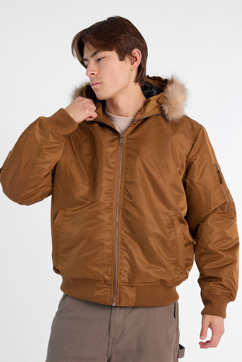 North Western Hooded Bomber Jacket North Western Hooded Bomber Jacket
