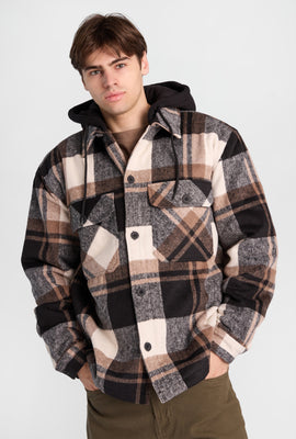 North Western Hooded Flannel Shacket