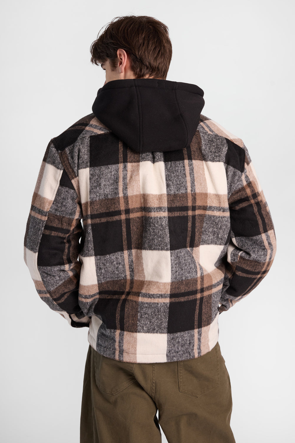 North Western Hooded Flannel Shacket North Western Hooded Flannel Shacket